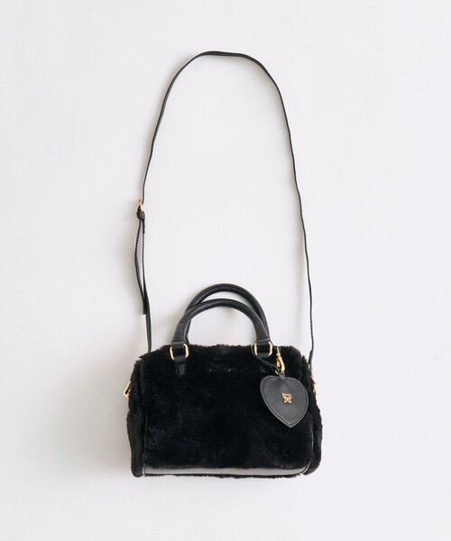 OLIVE des OLIVE（オリーブデオリーブ）の「Aimerianejoieファーミニボストンバッグ（ショルダーバッグ・レディース・オフホワイト/ピンクベージュ/ブラック・FREE）」の15枚目の写真