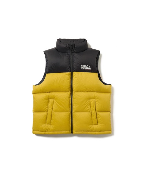 FIRST DOWN（ファーストダウン）の「ライトバブルダウンベスト（ダウンベスト・メンズ・ブラック/グリーン/グレー/イエロー/パープル・M/XL/L/S）」の12枚目の写真