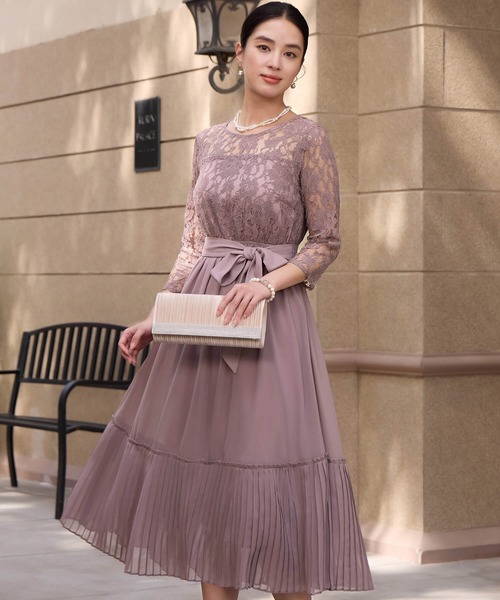 Cinderella（シンデレラ）の「ロングドレス パーティードレス ロング丈 マキシ丈 ドレス 結婚式 お呼ばれ フォーマル オケージョン ロング セレモニー 長袖 七分袖 謝恩会 二次会 成人式 発表会 披露宴 きれいめ 上品 大きいサイズ 黒 青 紫 紺（ドレス・レディース・ブルー/ブルーグレー/ブラック/ネイビー/ラベンダー・LARGE/X-LARGE/MEDIUM）」の10枚目の写真