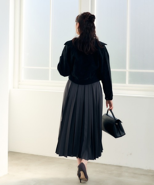 12Twelve Agenda（トゥエルブ　アジェンダ）の「プリーツスカート（スカート・レディース・グレイッシュベージュ/チャコールグレー・M）」の4枚目の写真