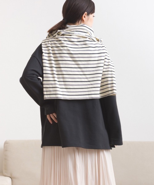 OMNES(オムネス)の「テック裏毛ポロスウェット長袖プルオーバー(スウェット・レディース・ホワイト/ダークグレー/グレー/ブラック・FREE)」の12枚目の写真