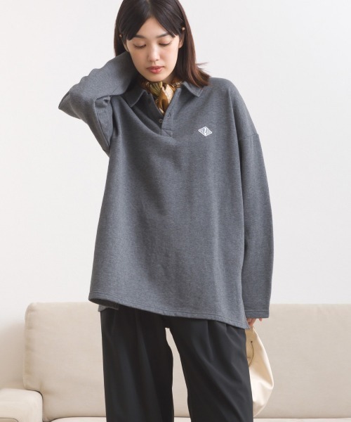 OMNES(オムネス)の「テック裏毛ポロスウェット長袖プルオーバー(スウェット・レディース・ホワイト/ダークグレー/グレー/ブラック・FREE)」の20枚目の写真