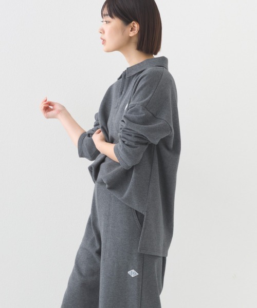 OMNES(オムネス)の「テック裏毛ポロスウェット長袖プルオーバー(スウェット・レディース・ホワイト/ダークグレー/グレー/ブラック・FREE)」の21枚目の写真