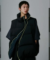 【FACETASM】FLOWING DOWN VEST / ブラック [JOO-VE-M01]