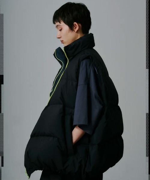 STYLISE（スタイライズ）の「【FACETASM】FLOWING DOWN VEST / ブラック [JOO-VE-M01]（ベスト・レディース・ブラック・M）」の3枚目の写真