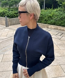 JENNE（ジェンヌ）の「ジップ付きニットプルオーバー（ニット/セーター）」