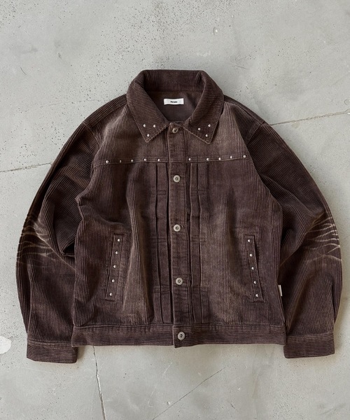 Perushu(ペルーシュ)の「ヴィンテージライクコーデュロイジャケット(ブルゾン・メンズ・ブラック/ブラウン・MEDIUM/LARGE)」の2枚目の写真