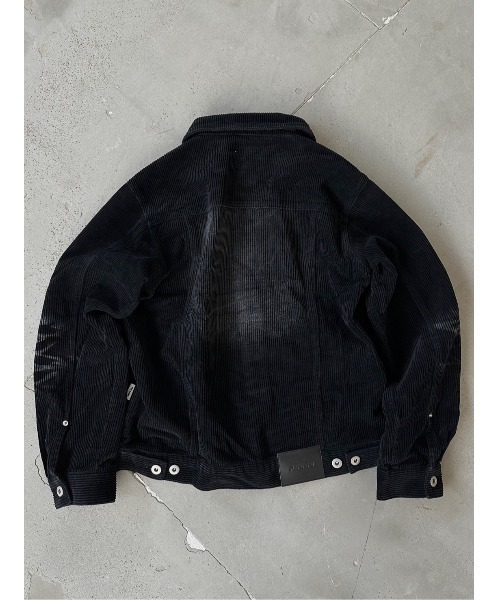 Perushu(ペルーシュ)の「ヴィンテージライクコーデュロイジャケット(ブルゾン・メンズ・ブラック/ブラウン・MEDIUM/LARGE)」の19枚目の写真