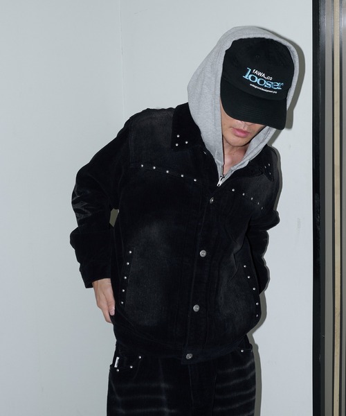 Perushu(ペルーシュ)の「ヴィンテージライクコーデュロイジャケット(ブルゾン・メンズ・ブラック/ブラウン・MEDIUM/LARGE)」の12枚目の写真