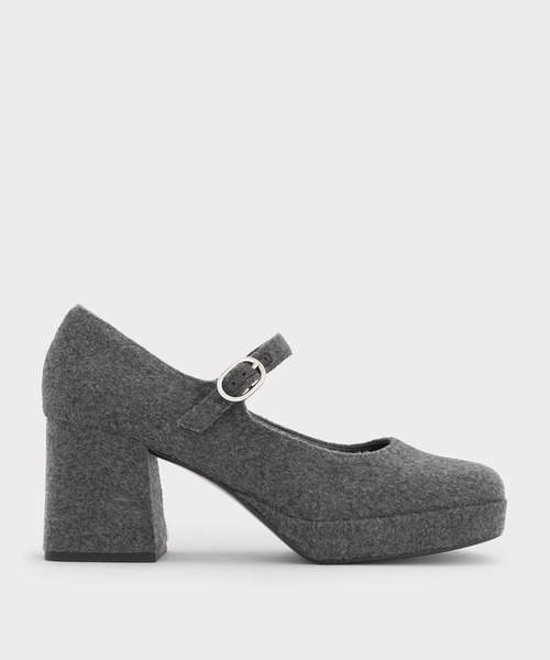CHARLES & KEITH(チャールズ & キース)の「プラットフォーム メリージェーンパンプス(パンプス・レディース・ブラウン系その他7/ブラック系その他7/グレー/ダークブラウン・25cm/24.5cm/23cm/22.5cm/25.5cm/23.5cm)」の12枚目の写真