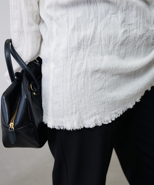 FRAMeWORK（フレームワーク）の「≪追加≫楊柳ヘンリーブラウス（シャツ/ブラウス・レディース・ブラウン/ホワイト・FREE）」の22枚目の写真