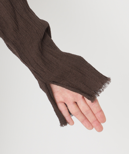 FRAMeWORK（フレームワーク）の「≪追加≫楊柳ヘンリーブラウス（シャツ/ブラウス・レディース・ブラウン/ホワイト・FREE）」の9枚目の写真