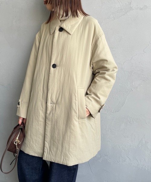 LE GLAZIK（ルグラジック）の「[LE GLAZIK/ル グラジック] ステンカラー中綿ショートコート（その他アウター・レディース・ブラック/ベージュ・36）」の4枚目の写真