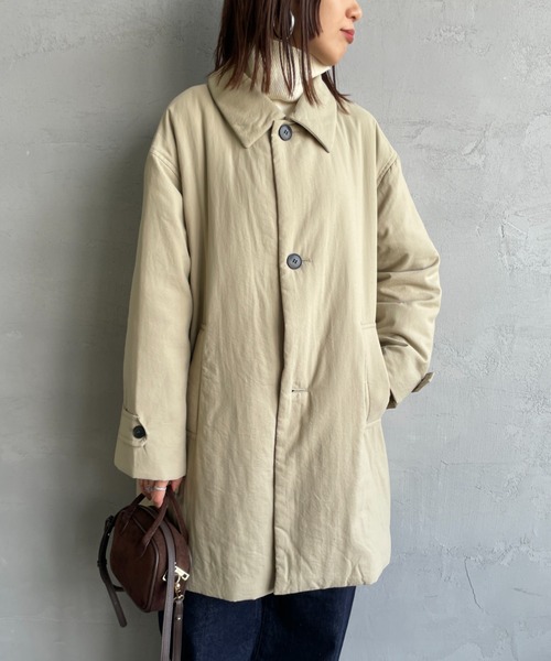 LE GLAZIK（ルグラジック）の「[LE GLAZIK/ル グラジック] ステンカラー中綿ショートコート（その他アウター・レディース・ブラック/ベージュ・36）」の5枚目の写真