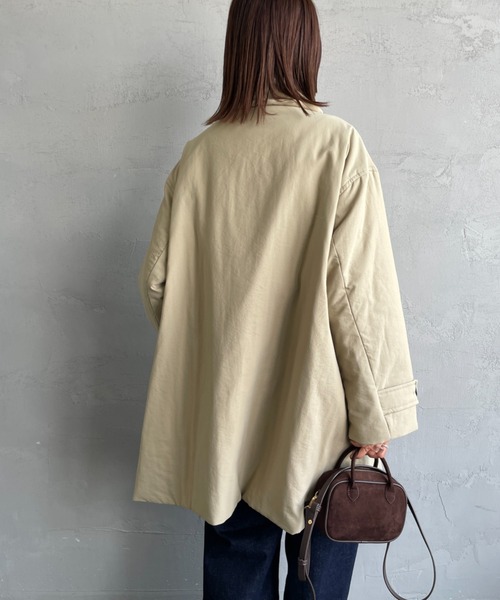 LE GLAZIK（ルグラジック）の「[LE GLAZIK/ル グラジック] ステンカラー中綿ショートコート（その他アウター・レディース・ブラック/ベージュ・36）」の8枚目の写真