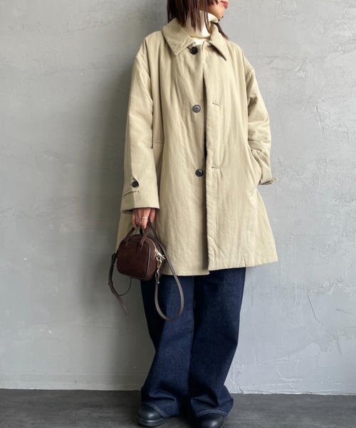 LE GLAZIK（ルグラジック）の「[LE GLAZIK/ル グラジック] ステンカラー中綿ショートコート（その他アウター・レディース・ブラック/ベージュ・36）」の10枚目の写真