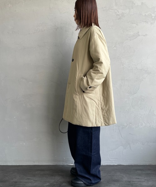 LE GLAZIK（ルグラジック）の「[LE GLAZIK/ル グラジック] ステンカラー中綿ショートコート（その他アウター・レディース・ブラック/ベージュ・36）」の11枚目の写真