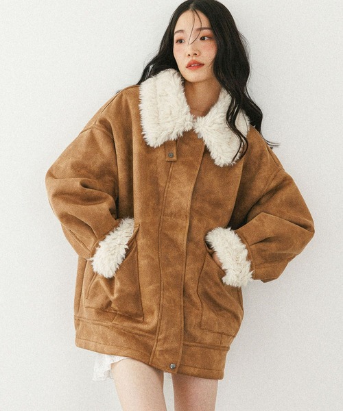 今季No.1！大注目の愛されアウター】ファーカラーBIGムートン