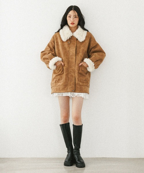 今季No.1！大注目の愛されアウター】ファーカラーBIGムートン