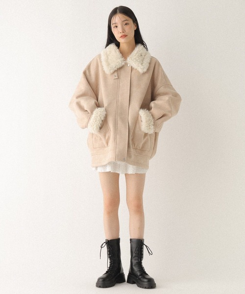 今季No.1！大注目の愛されアウター】ファーカラーBIGムートン