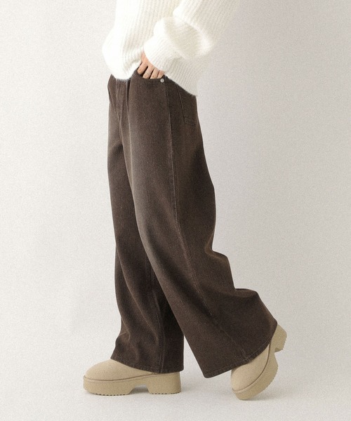 Heather(ヘザー)の「ハイウエストコーデュロイパンツ 597461(その他パンツ・レディース・ブラウン/グレー・S/M)」の2枚目の写真