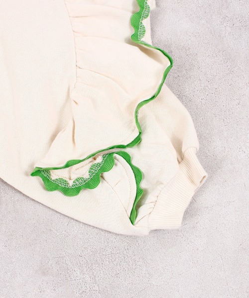 Life Support Products（ライフサポートプロダクツ）の「バックフリルスウェット（スウェット・キッズ・オフホワイト/ピンク/杢グレー・100/90/80/140/130/120/110/95/150）」の10枚目の写真