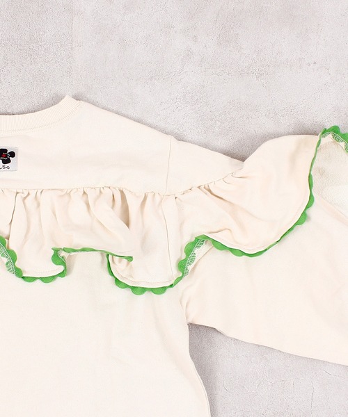 Life Support Products（ライフサポートプロダクツ）の「バックフリルスウェット（スウェット・キッズ・オフホワイト/ピンク/杢グレー・100/90/80/140/130/120/110/95/150）」の11枚目の写真