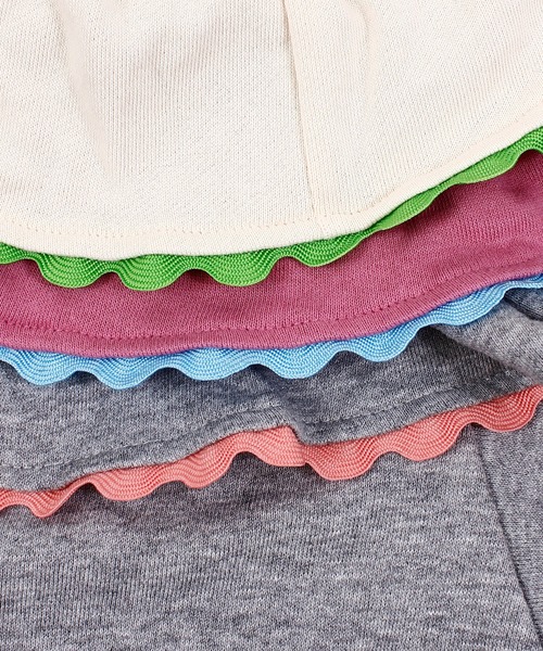 Life Support Products（ライフサポートプロダクツ）の「バックフリルスウェット（スウェット・キッズ・オフホワイト/ピンク/杢グレー・100/90/80/140/130/120/110/95/150）」の5枚目の写真