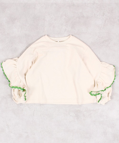 Life Support Products（ライフサポートプロダクツ）の「バックフリルスウェット（スウェット・キッズ・オフホワイト/ピンク/杢グレー・100/90/80/140/130/120/110/95/150）」の8枚目の写真