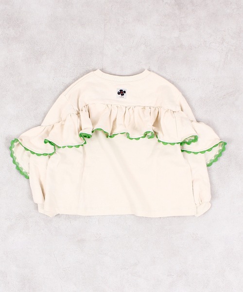 Life Support Products（ライフサポートプロダクツ）の「バックフリルスウェット（スウェット・キッズ・オフホワイト/ピンク/杢グレー・100/90/80/140/130/120/110/95/150）」の9枚目の写真