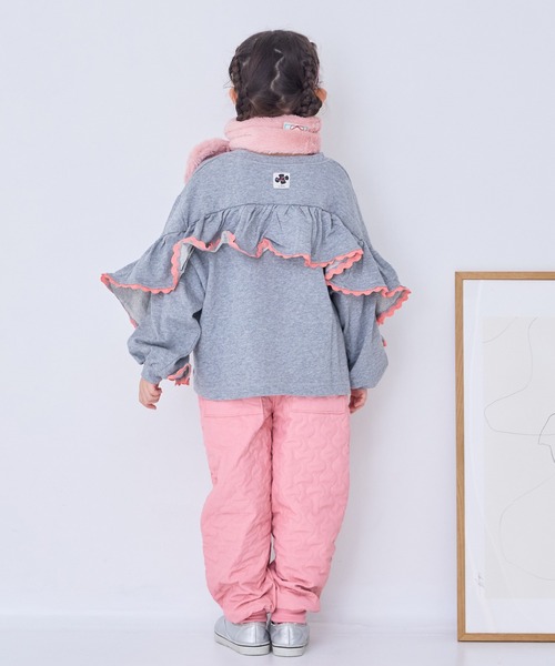 Life Support Products（ライフサポートプロダクツ）の「バックフリルスウェット（スウェット・キッズ・オフホワイト/ピンク/杢グレー・100/90/80/140/130/120/110/95/150）」の19枚目の写真