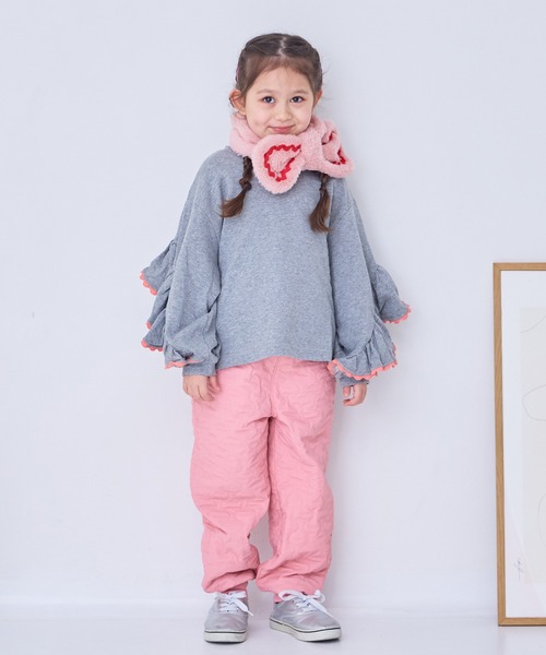 Life Support Products（ライフサポートプロダクツ）の「バックフリルスウェット（スウェット・キッズ・オフホワイト/ピンク/杢グレー・100/90/80/140/130/120/110/95/150）」の20枚目の写真