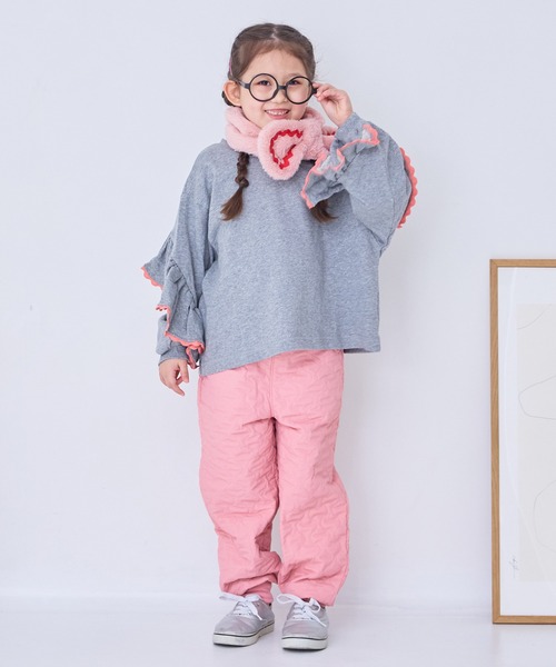 Life Support Products（ライフサポートプロダクツ）の「バックフリルスウェット（スウェット・キッズ・オフホワイト/ピンク/杢グレー・100/90/80/140/130/120/110/95/150）」の21枚目の写真