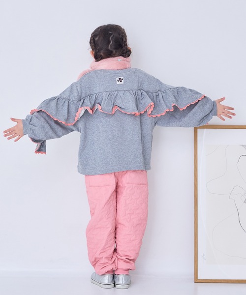 Life Support Products（ライフサポートプロダクツ）の「バックフリルスウェット（スウェット・キッズ・オフホワイト/ピンク/杢グレー・100/90/80/140/130/120/110/95/150）」の22枚目の写真