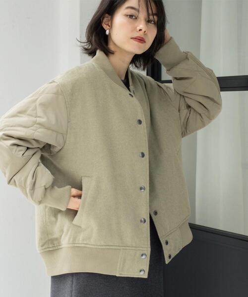 OPAQUE.CLIP（オペークドットクリップ）の「《リバーシブル》キルティングブルゾン（ブルゾン・レディース・ブラック/ダークオリーブ・38/40/42）」の2枚目の写真