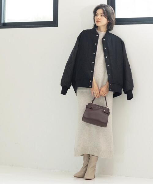 OPAQUE.CLIP（オペークドットクリップ）の「《リバーシブル》キルティングブルゾン（ブルゾン・レディース・ブラック/ダークオリーブ・38/40/42）」の7枚目の写真