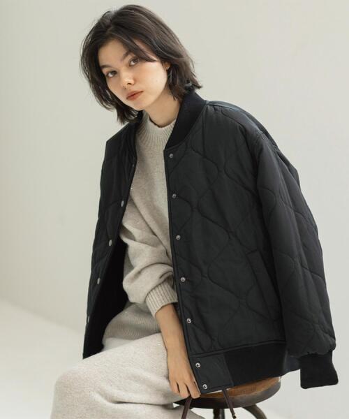 OPAQUE.CLIP（オペークドットクリップ）の「《リバーシブル》キルティングブルゾン（ブルゾン・レディース・ブラック/ダークオリーブ・38/40/42）」の9枚目の写真