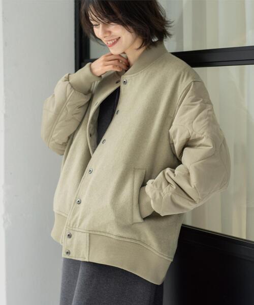 OPAQUE.CLIP（オペークドットクリップ）の「《リバーシブル》キルティングブルゾン（ブルゾン・レディース・ブラック/ダークオリーブ・38/40/42）」の11枚目の写真