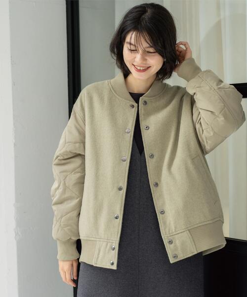 OPAQUE.CLIP（オペークドットクリップ）の「《リバーシブル》キルティングブルゾン（ブルゾン・レディース・ブラック/ダークオリーブ・38/40/42）」の12枚目の写真