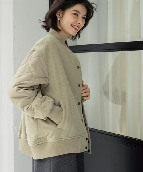 OPAQUE.CLIP（オペークドットクリップ）の「《リバーシブル》キルティングブルゾン（ブルゾン・レディース・ブラック/ダークオリーブ・38/40/42）」の14枚目の写真