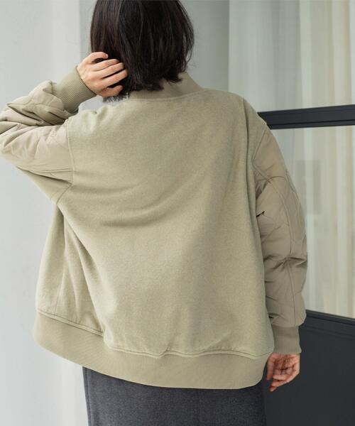 OPAQUE.CLIP（オペークドットクリップ）の「《リバーシブル》キルティングブルゾン（ブルゾン・レディース・ブラック/ダークオリーブ・38/40/42）」の15枚目の写真