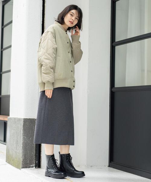 OPAQUE.CLIP（オペークドットクリップ）の「《リバーシブル》キルティングブルゾン（ブルゾン・レディース・ブラック/ダークオリーブ・38/40/42）」の18枚目の写真