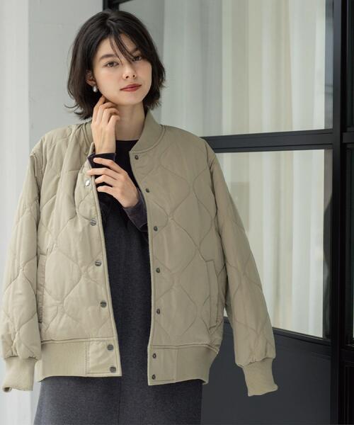 OPAQUE.CLIP（オペークドットクリップ）の「《リバーシブル》キルティングブルゾン（ブルゾン・レディース・ブラック/ダークオリーブ・38/40/42）」の19枚目の写真