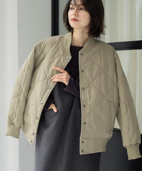 OPAQUE.CLIP（オペークドットクリップ）の「《リバーシブル》キルティングブルゾン（ブルゾン・レディース・ブラック/ダークオリーブ・38/40/42）」の20枚目の写真