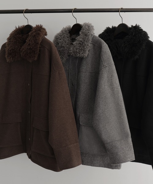 セール】ボア襟付き2wayカバーオール（カバーオール）｜hellam（へラム