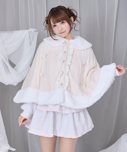 ハニーシナモン フリルポケット中綿ジャケット ハニーシナモン フリル