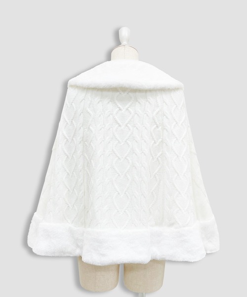 Honey Cinnamon（ハニーシナモン）の「コットンレースはしごリボンポンチョ（ポンチョ・レディース・ピンク/ホワイト・FREE）」の16枚目の写真