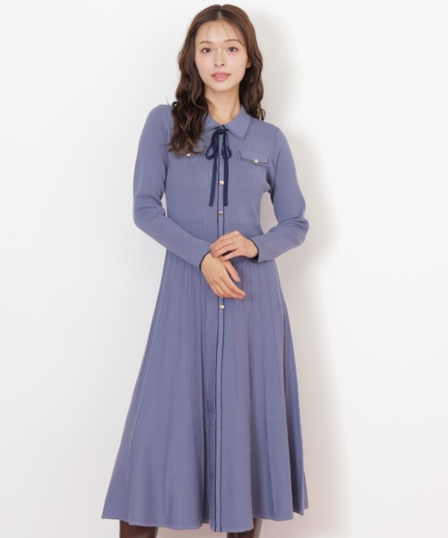 ジル バイ ジル スチュアート（JILL by JILL STUART）/ステッチカラーニットワンピース ◇ステッチカラーニットワンピース（ワンピース）｜JILL by JILL