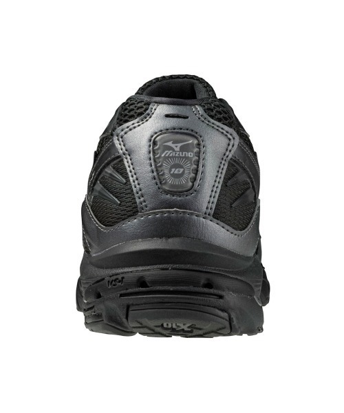MIZUNO（ミズノ　）の「MIZUNO WAVE RIDER 10（ミズノ ウエーブライダー 10）（スニーカー・メンズ・ブラック系・23cm/23.5cm/24cm/24.5cm/25cm/25.5cm/26cm/26.5cm/27cm/27.5cm/28cm/28.5cm/29cm）」の6枚目の写真