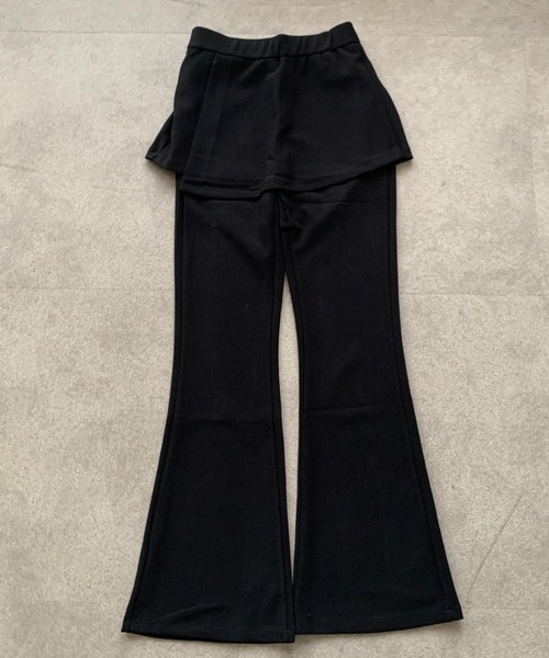 SHEPP(シープ)の「【ドッキング商品】ラップスカート ストレッチフレアパンツ / フェイクレイヤード(その他パンツ・レディース・グレー/ブラック・M/L)」の8枚目の写真